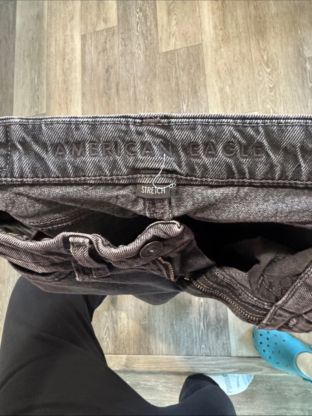 American Eagle Outfitters Women's Black Straight-Leg Jeans